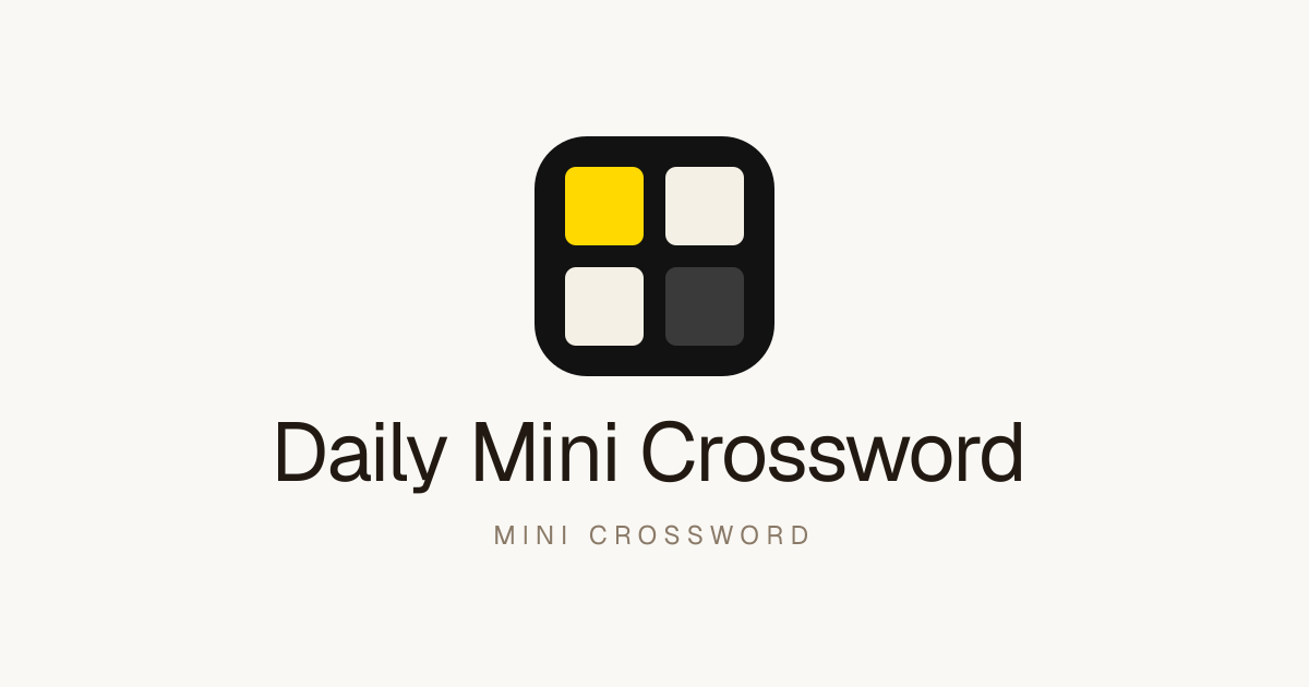 Daily Mini Crossword — Saturday, August 1, 2026